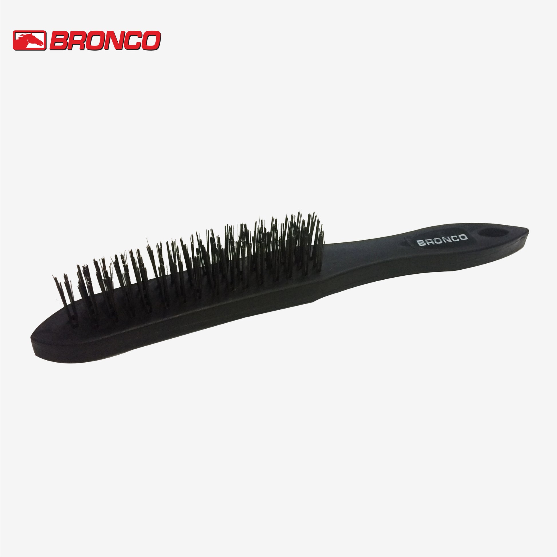 Bronco Steel Bursh Plastic Handle