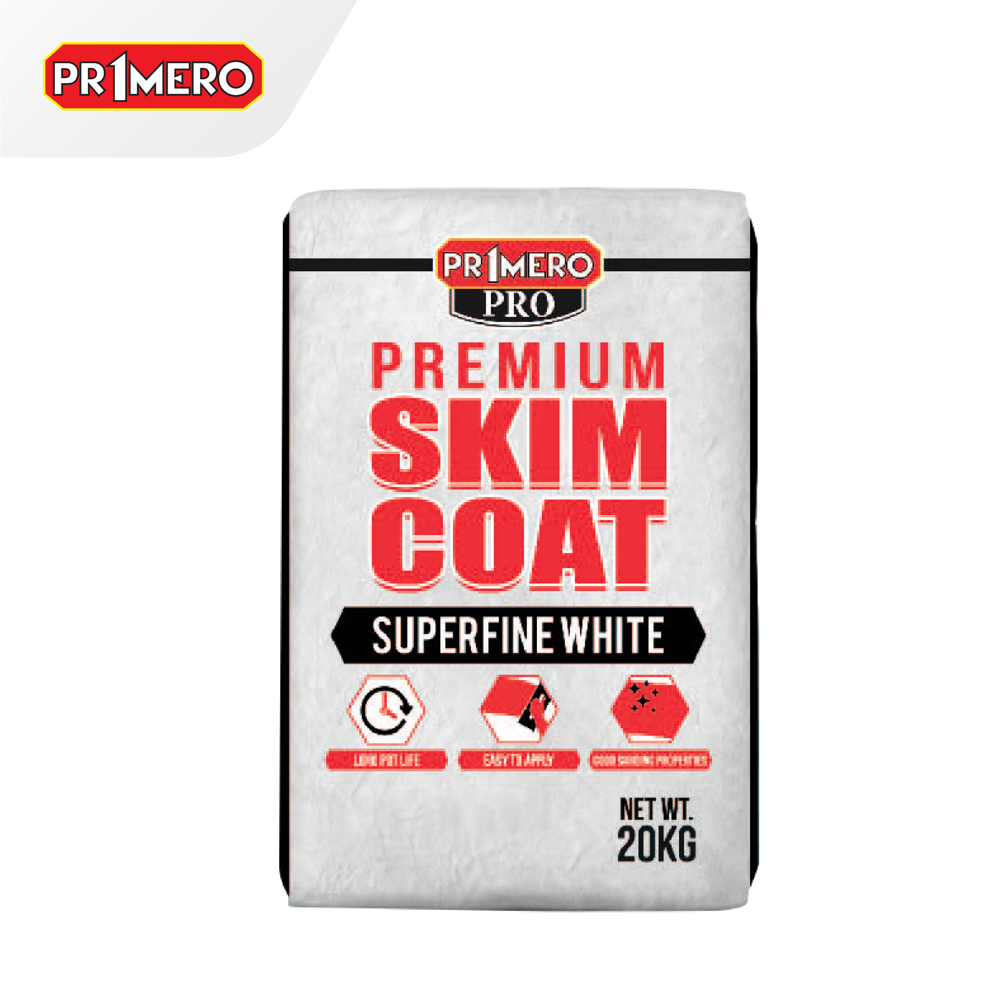 Primero Pro Premium Skim Coat Superfine White 20KG