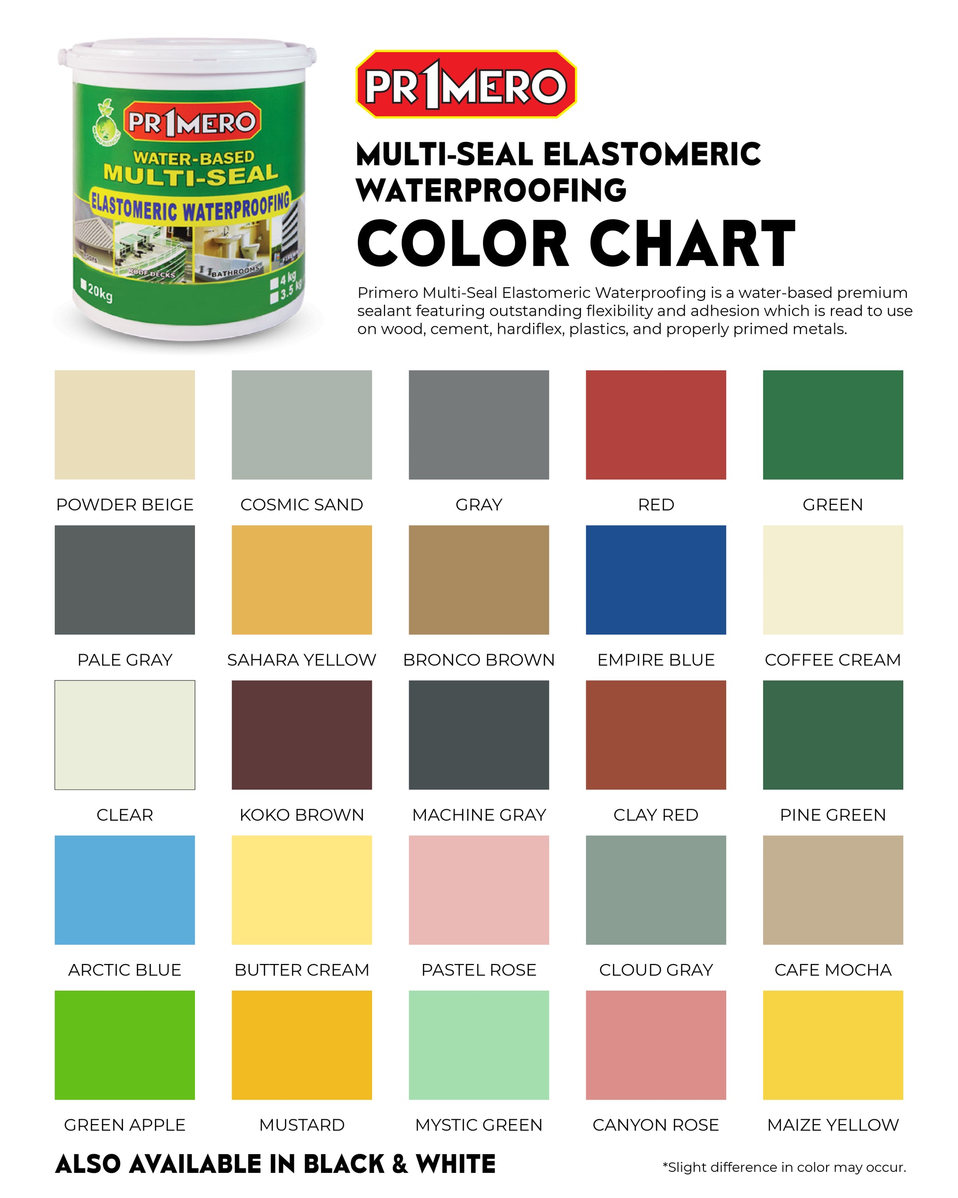 Primero Multi-Seal Elastomeric Waterproofing Sealant